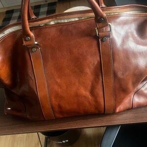 Classic Brown Real Leather “Florence Leather Comapany- Firenze Bag”